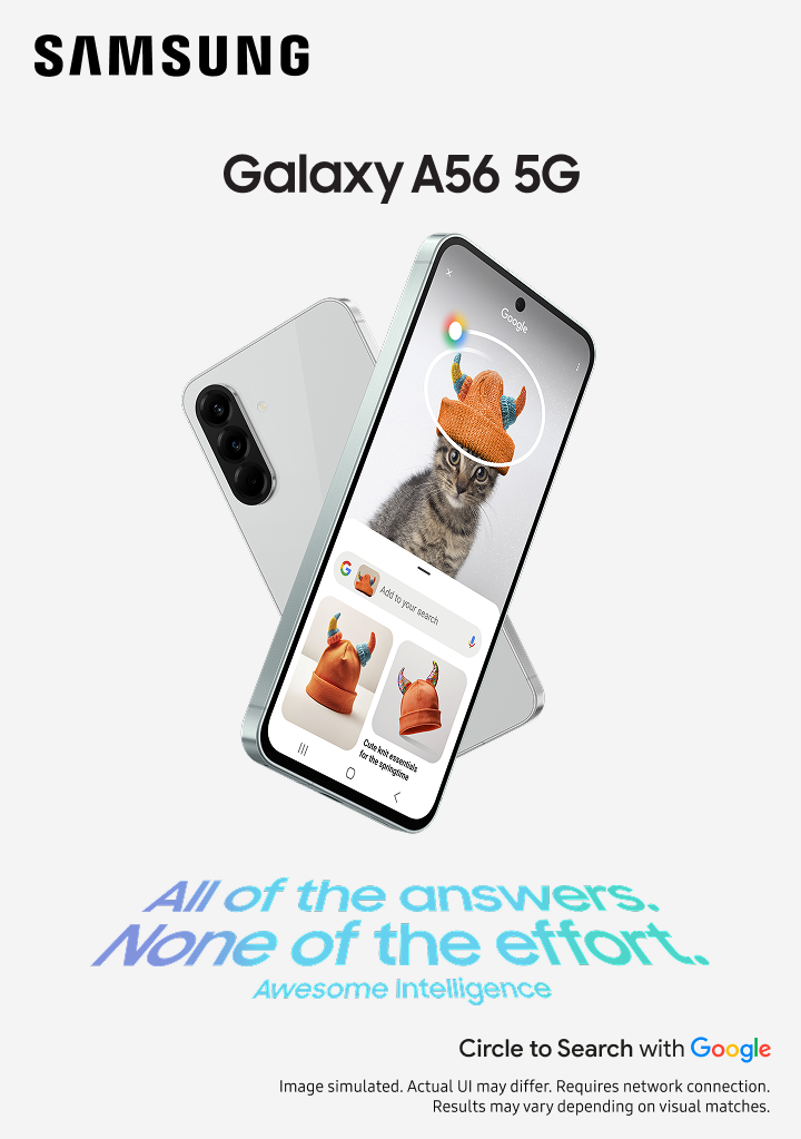 Samsung Gallaxy A56 device display