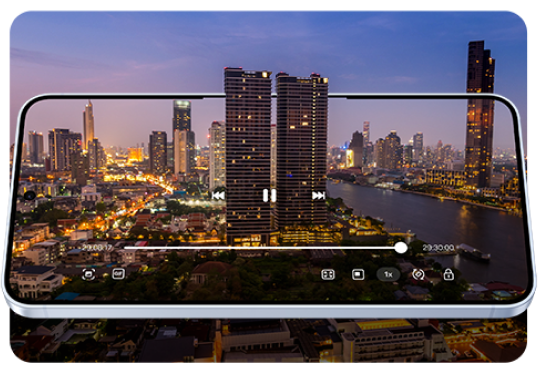 Big city lights with skyscrapers video
