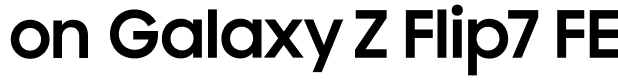 Z flip7 fe official lettermark