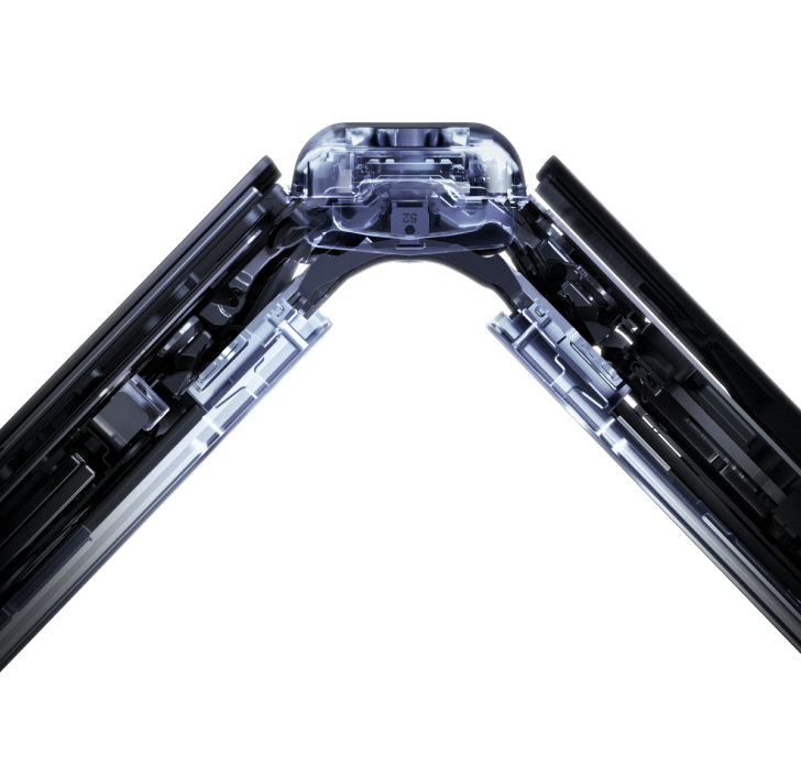 X-ray view of the inside of the innovative flexhinge