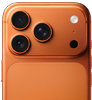 iPhone 17 Pro, back exterior, Pro camera system in top left corner, 3 lenses, microphone, flash, Apple logo in centre