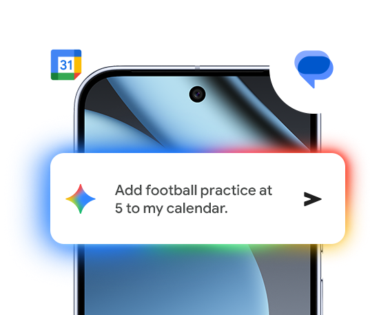 Image shows a Pixel phone screen and how Gemini can help organise your life