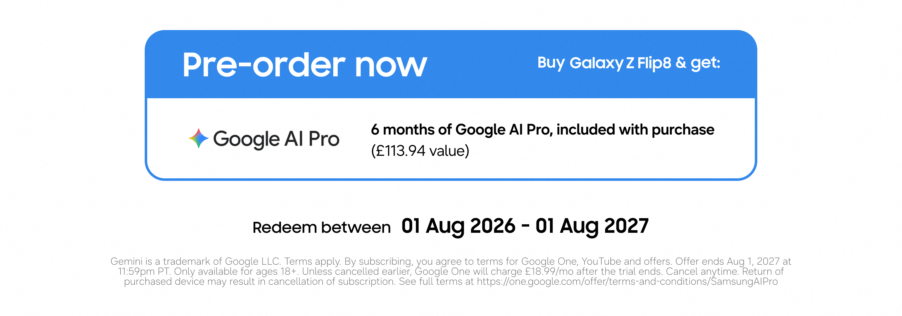 Pre order dates for the Galaxy Z Flip8
