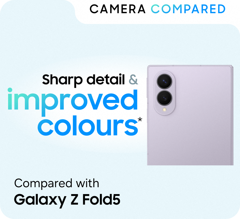 An image of the Fold8 compared to the Fold5 showing that it has sharper detail and improved colours