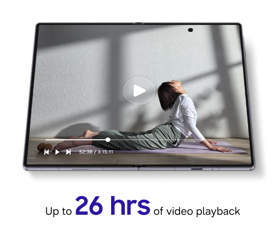 Illustration of the Galaxy Z Fold8 Ultra's battery capacity