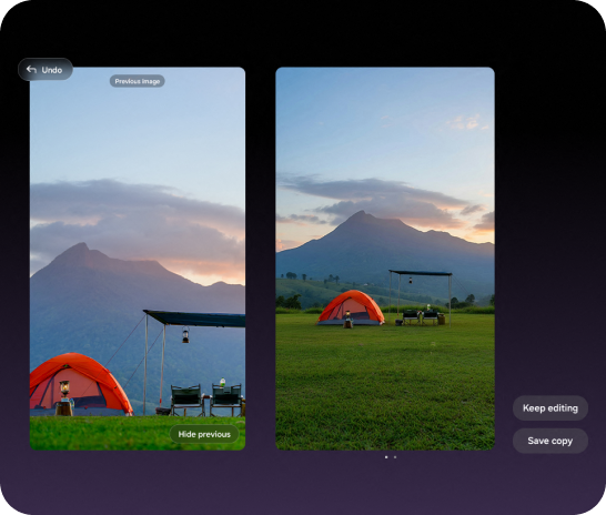 An image of Galaxy AI's Photo Assist in use