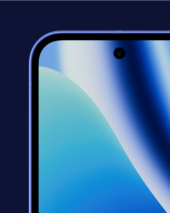 Close up of Pixel device screen with wallpaper.