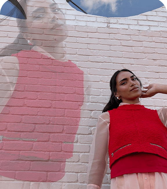 Lifestyle image of female looking to camera representing Add Me feature.