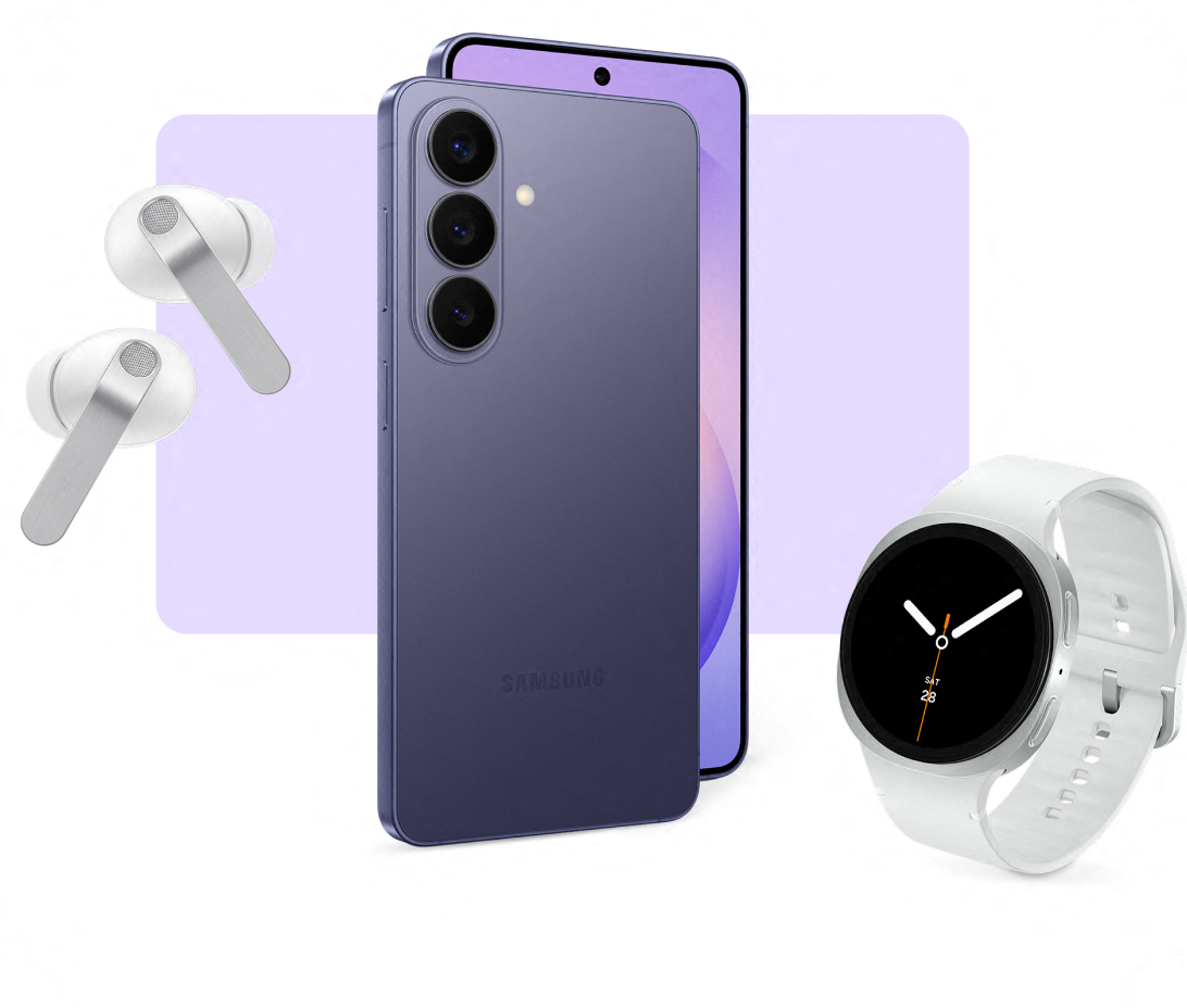 A view of rear side of the S26 phone