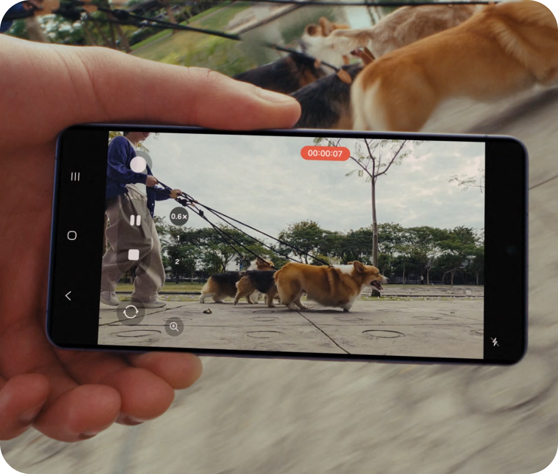 A view of rear side of the S26 phone