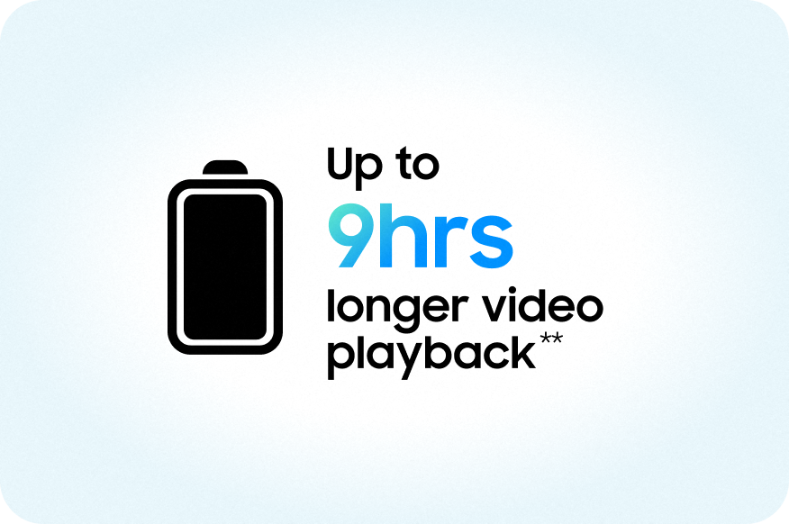 up to 9hrs longer video playback